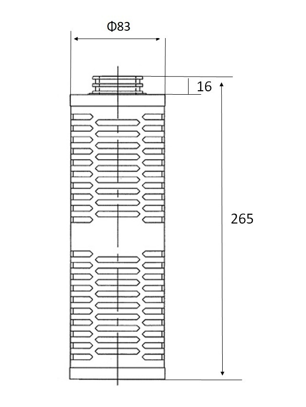 图片：全氟聚合物过滤器的外部尺寸