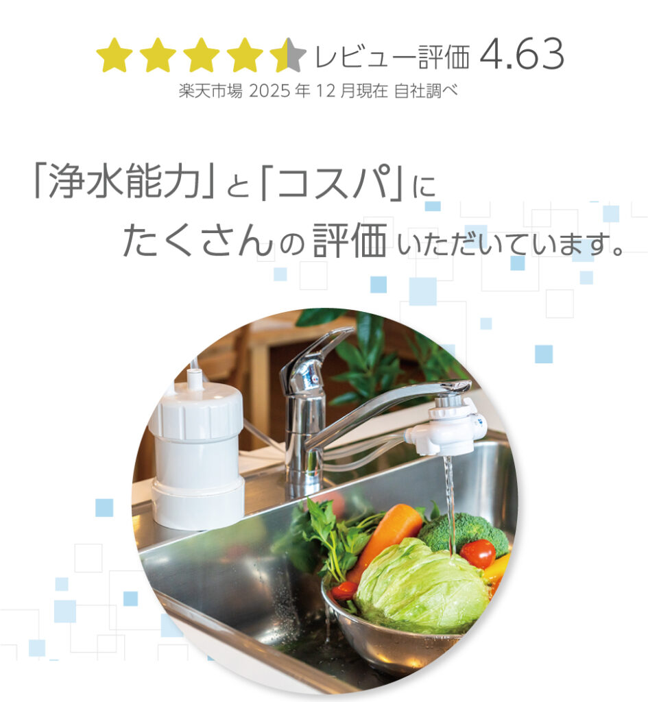 有機フッ素化合物（PFOS/PFOA）除去対応浄水器 据置型浄水器 GOQURIA